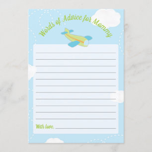 vliegtuigadvies voor Baby shower bij mama; Kaart