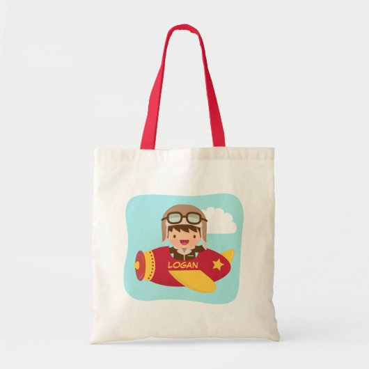vliegtuigavontuur van de luipende vliegtuigjongen  tote bag (Voorkant)
