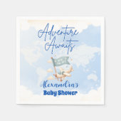 Vliegtuigavontuur wacht op Baby shower Servet (Voorkant)