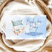 Vliegtuigavontuur wacht op boeken voor Baby Informatiekaartje