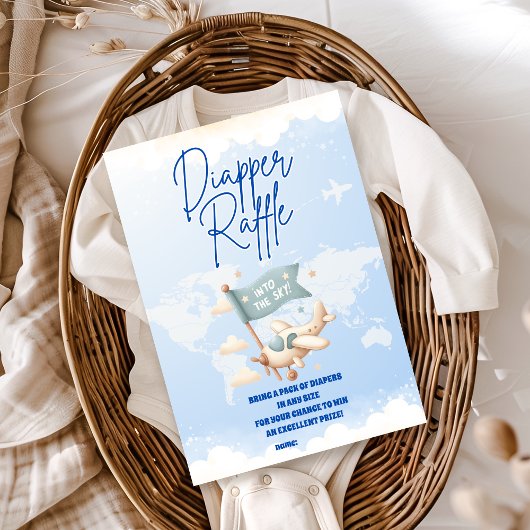 Vliegtuigavontuur wacht op Diapper Raffle Informatiekaartje
