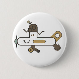 vliegtuigbadge ronde button 5,7 cm