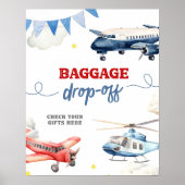 Vliegtuigbagage Drop Off Custom Sign Poster (Voorkant)