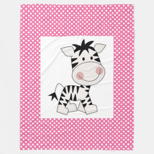 Vliegtuigbak/Baby-Zebra Fleece Deken (Voorkant)