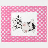 Vliegtuigbak/Baby-Zebra Fleece Deken (Voorkant (Horizontaal))