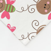 Vliegtuigbak/Cute Bumblebee Fleece Deken (Hoek)