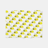 Vliegtuigbak/Cute Bumblebeien Fleece Deken (Voorkant (Horizontaal))