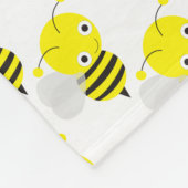 Vliegtuigbak/Cute Bumblebeien Fleece Deken (Hoek)