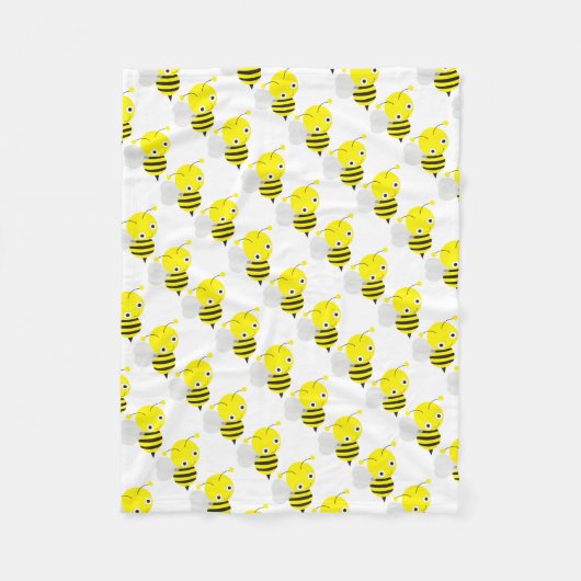 Vliegtuigbak/Cute Bumblebeien Fleece Deken (Voorkant)
