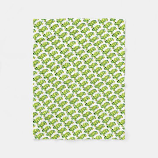 Vliegtuigbak/Cute-schildpadden Fleece Deken (Voorkant)