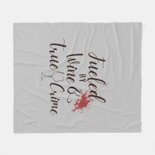 Vliegtuigbak "gevoed door wijn en echte criminalit fleece deken (Voorkant (Horizontaal))