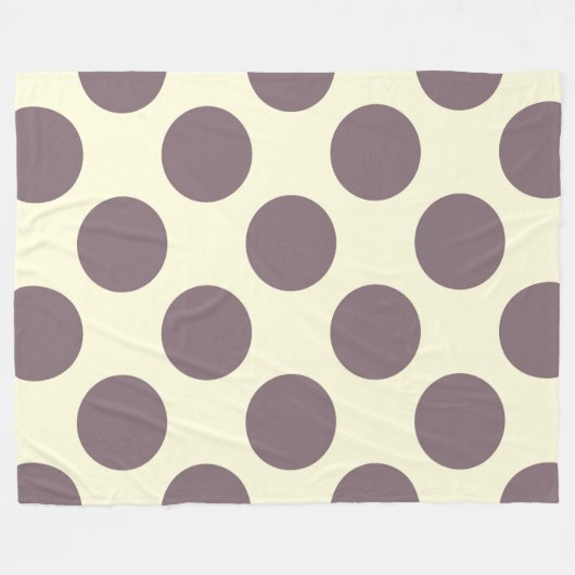 Vliegtuigbak grote cirkels Stip Paarse crème Fleece Deken (Voorkant (Horizontaal))