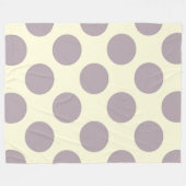 Vliegtuigbak grote cirkels Stip Paarse crème Fleece Deken (Voorkant (Horizontaal))