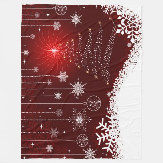 Vliegtuigbak/kerstboom en lampjes fleece deken (Voorkant)