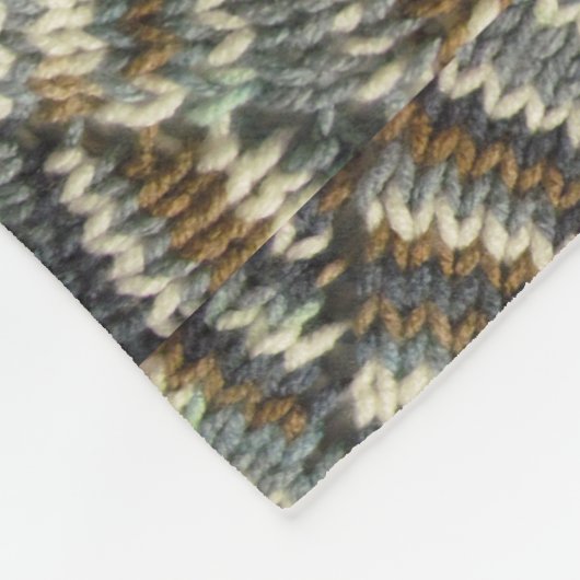 Vliegtuigbak - leder-patroon met zijband fleece deken (Hoek)