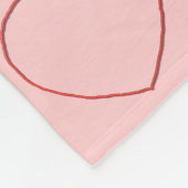 Vliegtuigbak — meerzijdige harten fleece deken (Hoek)