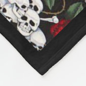 Vliegtuigbak/schedels en Rozen Fleece Deken (Hoek)