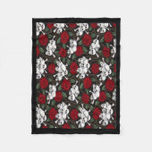 Vliegtuigbak/schedels en Rozen Fleece Deken (Voorkant)