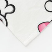 Vliegtuigbak/schedels met zwoerd fleece deken (Hoek)