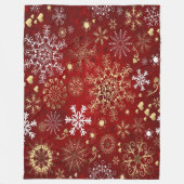 Vliegtuigbak/Snowflakes Fleece Deken (Voorkant)