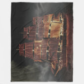 Vliegtuigbak - zeilschip fleece deken (Voorkant)