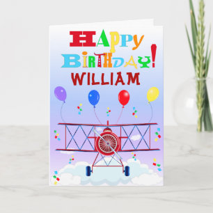  vliegtuigballonnen Verjaardagen Kaart