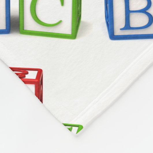 Vliegtuigbank/ABC-blokken Fleece Deken (Hoek)