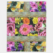 Vliegtuigbank met meerdere kleuren fleece deken (Voorkant)