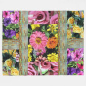 Vliegtuigbank met meerdere kleuren fleece deken (Voorkant (Horizontaal))