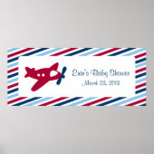  vliegtuigbanner Baby shower Poster (Voorkant)
