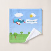vliegtuigbanner bad handdoek (Wasdoekje)