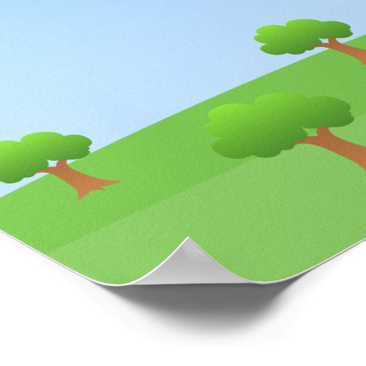 Vliegtuigbanner Boy Birthday Poster (Hoek)