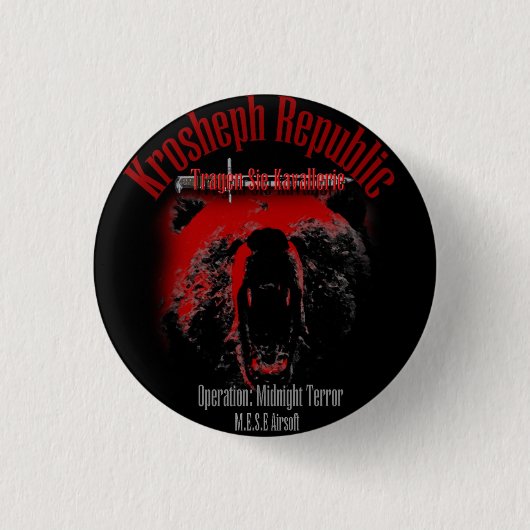 Vliegtuigbedrijf: Midnight Terror Ronde Button 3,2 Cm (Voorkant)