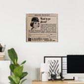 Vliegtuigbegeleider Stewardess Retro Poster (Thuiskantoor)