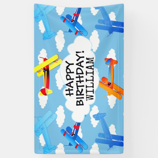 vliegtuigbemanning spandoek (Verticaal)