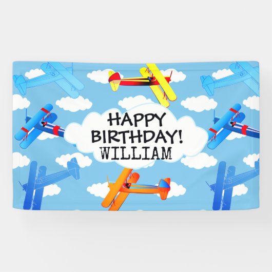 vliegtuigbemanning spandoek (Horizontaal)