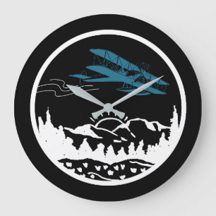 Vliegtuigbergen & zonsondergang, Luchtvaart, Minim Grote Klok