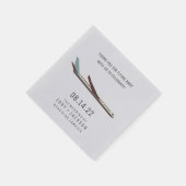 Vliegtuigbestemming bruiloft servetten (Hoek)