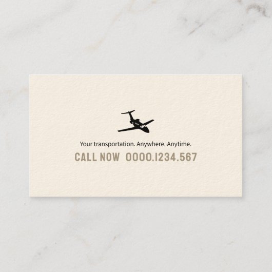 Vliegtuigbestuurder | Luchtvaart Visitekaartje (Achterkant)