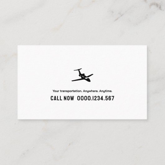 Vliegtuigbestuurder | Luchtvaart Visitekaartje (Achterkant)