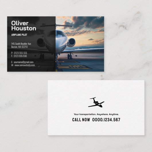 Vliegtuigbestuurder | Luchtvaart Visitekaartje (Voorkant / Achterkant)