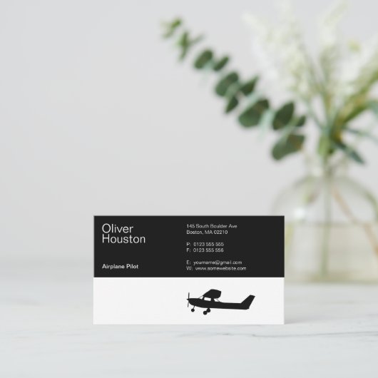 Vliegtuigbestuurder | Luchtvaart Visitekaartje (Staand voorkant)