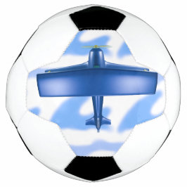 vliegtuigblauw vliegtuig voetbal