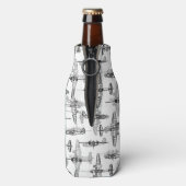 Vliegtuigblauwdruk 1-flessenkoeler flesjeskoeler (Fles Achterkant)