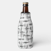 Vliegtuigblauwdruk 1-flessenkoeler flesjeskoeler (Fles Voorkant)
