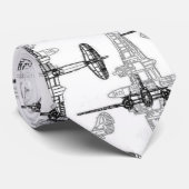 Vliegtuigblauwdruk 1 Stropdas (Opgerold)