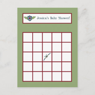  vliegtuigboekbare Bingo-kaart Uitnodiging Briefkaart