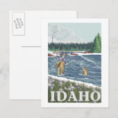 Vliegtuigboot IdahoVintage Travel Poster Briefkaart (Voorkant / Achterkant)