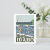 Vliegtuigboot IdahoVintage Travel Poster Briefkaart (Staand voorkant)