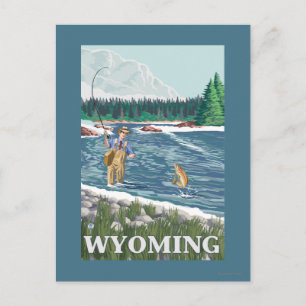 Vliegtuigboot WyomingVintage Travel Poster Briefkaart